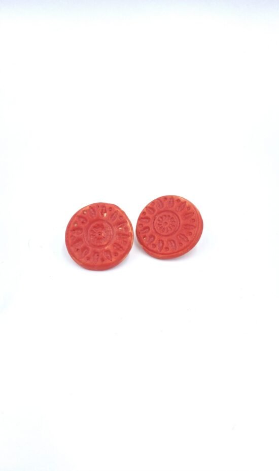Ceramic Earrings Red