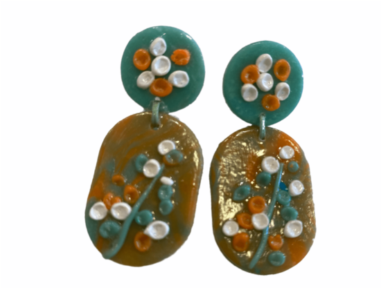 Flowers handmade earrings